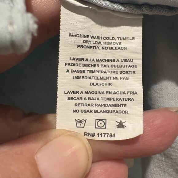 Rails Shirt Womens XS Blue Ombre Snap‎ Button Long Sleeve Tencel Western Top - Picture 11 of 13